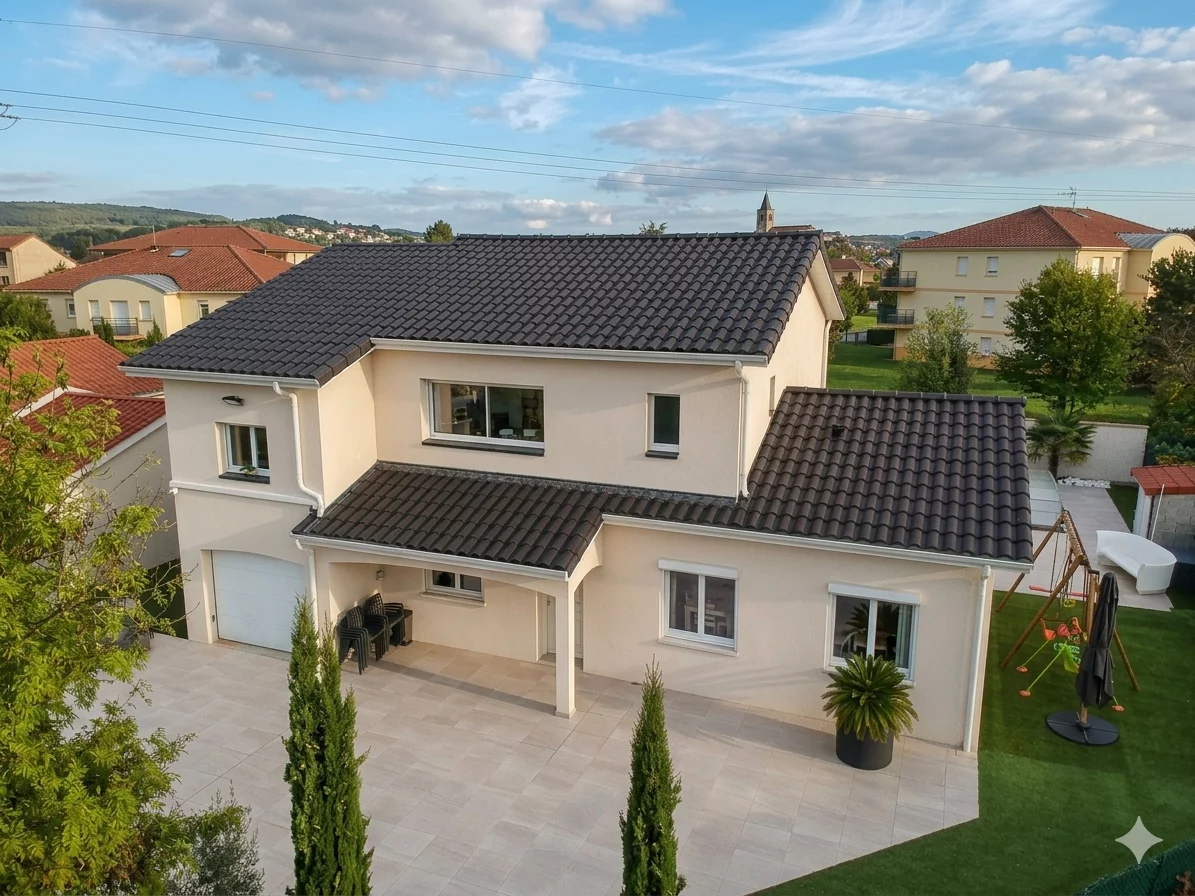 Surélévation d'une maison de plain pied à Meyzieu